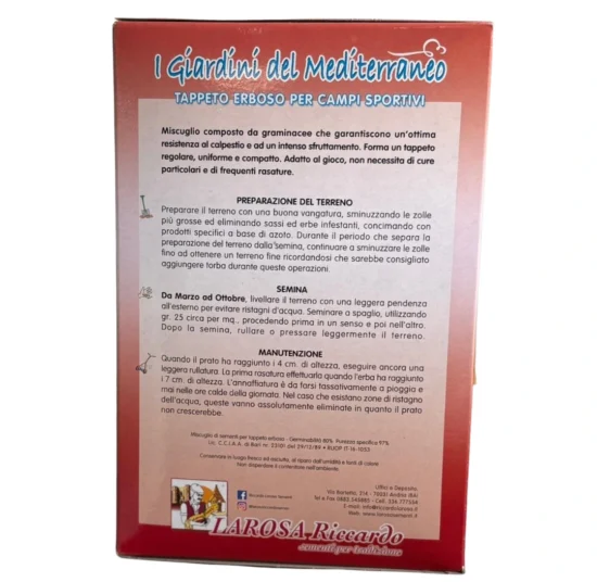 Semi Prato Campi Sportivi 1 kg – Miscuglio Resistente al Calpestio