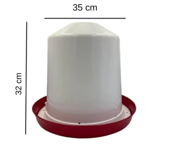 Abbeveratoio per galline a sifone antiribaltamento