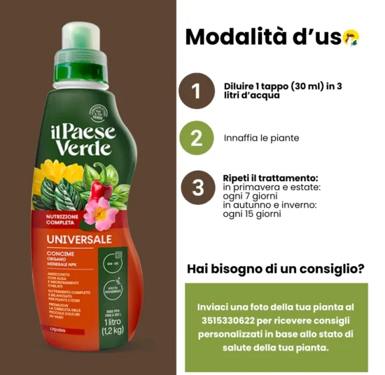 Concime universale Liquido - Il Paese Verde per Piante Sane