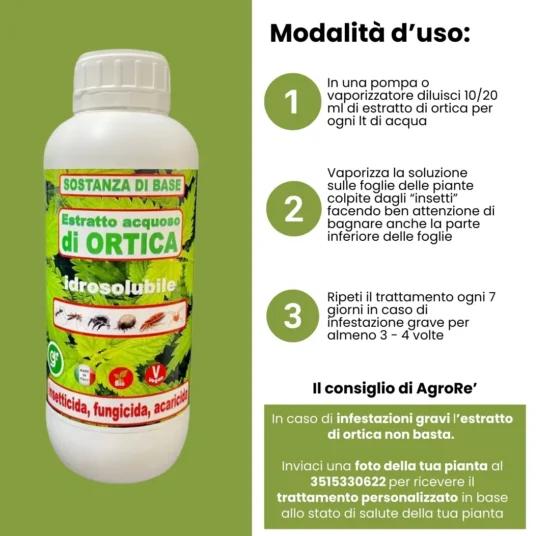 Estratto di ortica per piante- Fertilizzante e Insetticida Naturale
