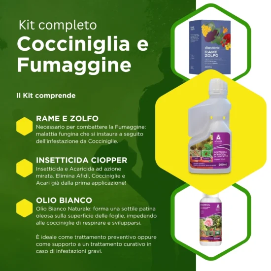 Kit cocciniglia limone per eliminare cocciniglia e fumaggine agrore.it