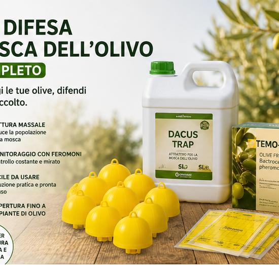 Kit difesa mosca dell'olivo per 50 piante