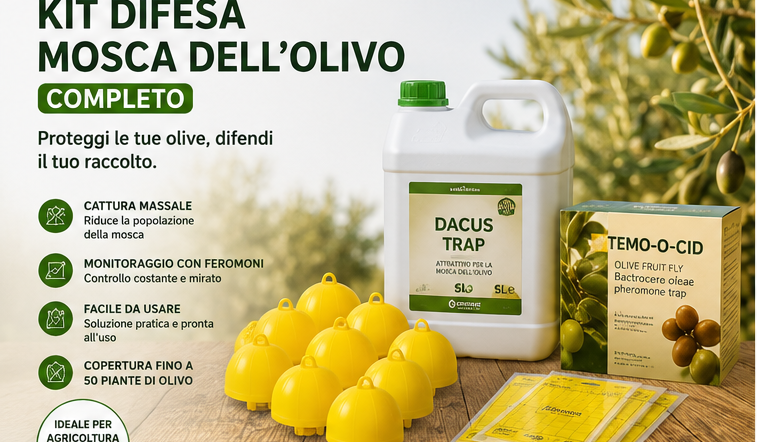 kit difesa mosca dell'olivo completo
