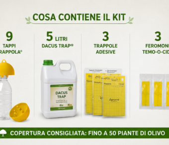 Kit difesa mosca dell'olivo per 50 piante