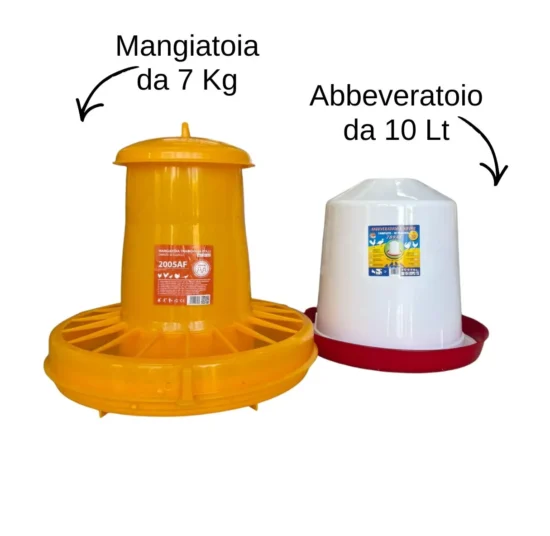 kit mangiatoia e abbeveratoio per galline