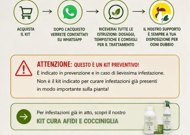 kit prevenzione afidi e cocciniglia con assistenza post vendita