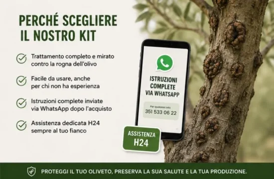 kit rogna dell'olivo assistenza post acquisto