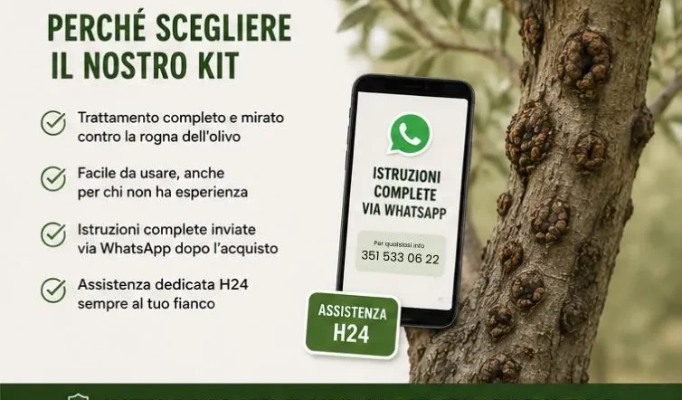 kit rogna dell'olivo assistenza post acquisto