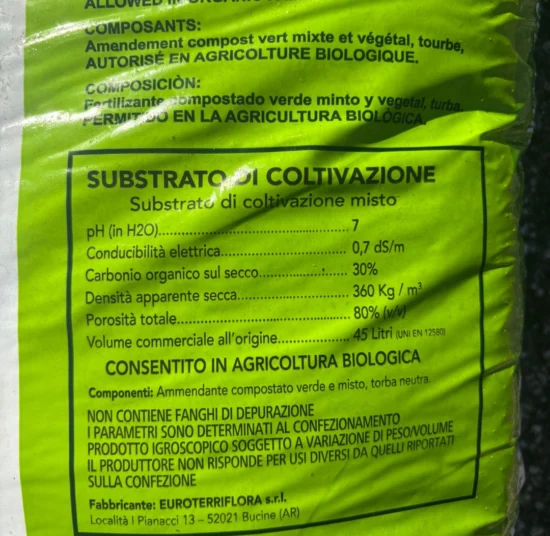 Terriccio Universale Biologico – TERRAVERA Naturale