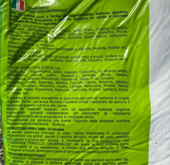 Terriccio Universale Biologico – TERRAVERA Naturale